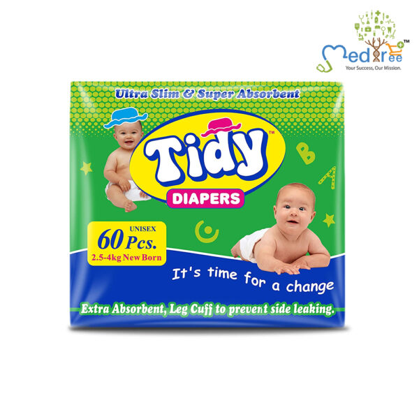 PH Tidy Baby Diaper New Born Pack of 60 pcs
